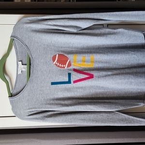 Rachel Zoe long-sleeve football sweater